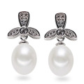 Sterling Silver Fashion Natural Freshwater Pearl Earring